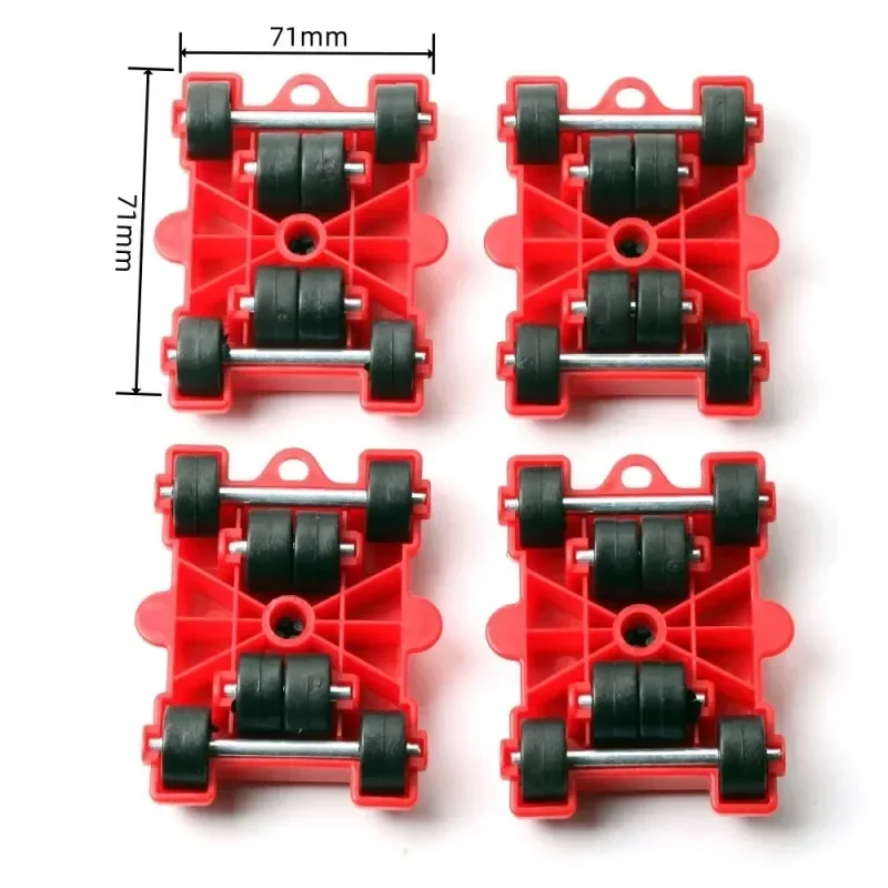 Sollevatore per mobili mobili pesanti sistema di sollevamento mobile Set di strumenti con 4 cursori strumenti di spostamento del rullo per carichi voluminosi facile spostamento sicuro