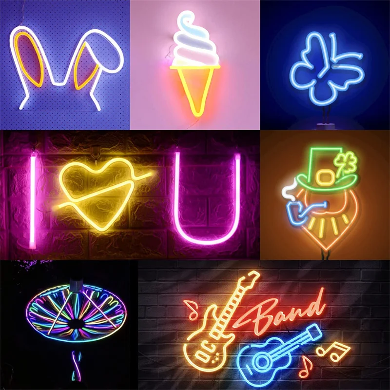 TUYA RGB Neon Light WIFI USB Neon Rope Lights Waterproof Silicone DC5V LED Strip Light for Bedroom Kitchen Home Indoor Decortion