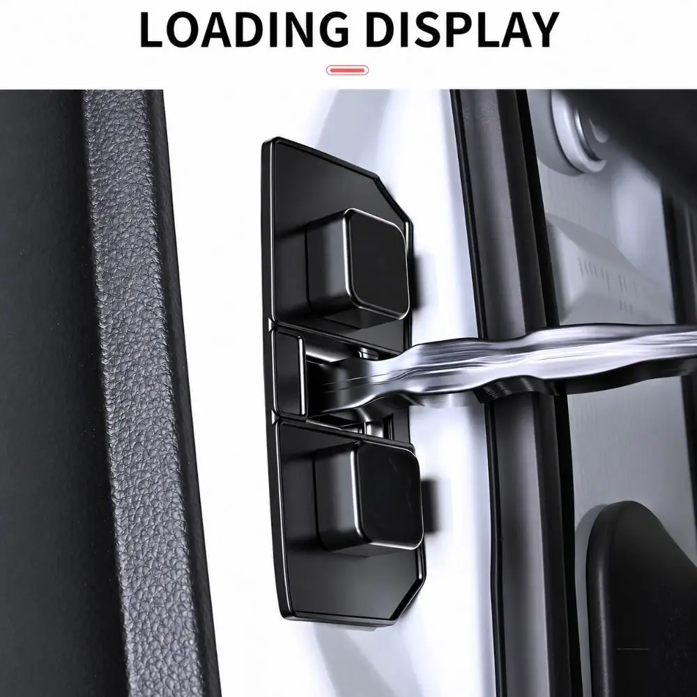 4pcs Silicone Car Door Latch Covers Shock Absorption Soft Door Lock Cover Universal Fit Car Door Cushion Vehicle Interior