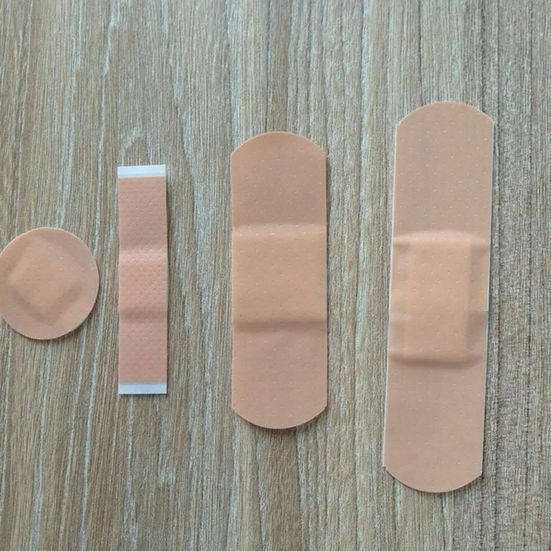 100Pcs/Set Band Aid First Aid Strips Round Strip Shape Adhesive Bandage for Wound Dressing Patch Plaster Emergency Dressing Tape