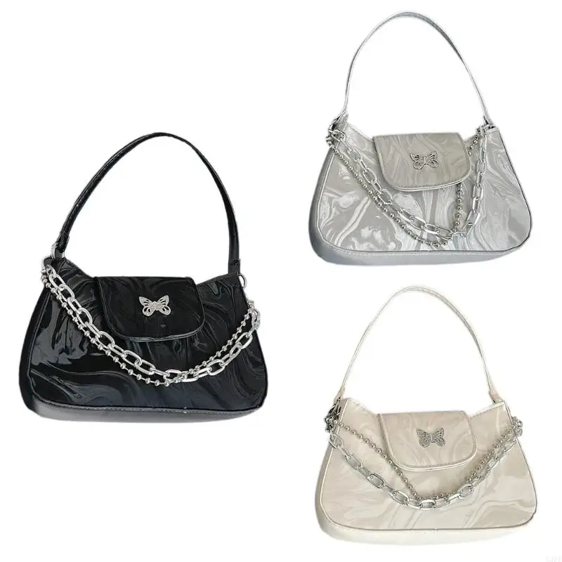 

A3PE Korean PU Leather Handbag Shoulder Bags Armpit Purse for Various Occasion