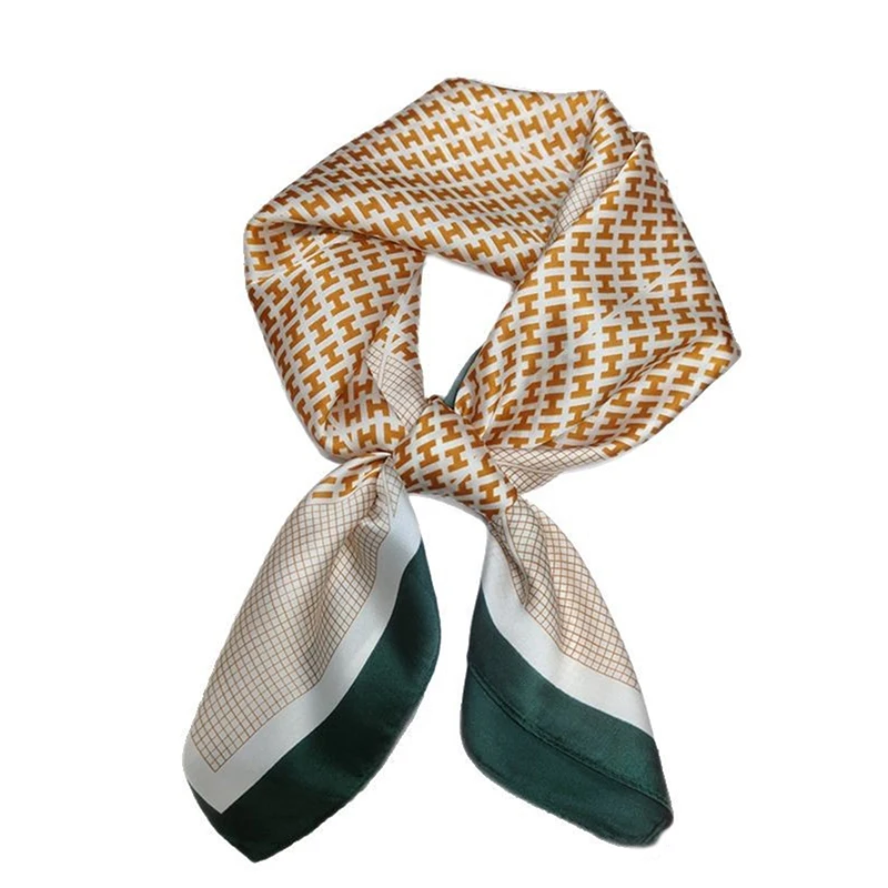 Модные женские одинарные шарфы 70x70 см, квадратный шелковый шарф с имитацией солнца, красивый цвет, пляжная шаль, шарфы, подарок на вечеринку