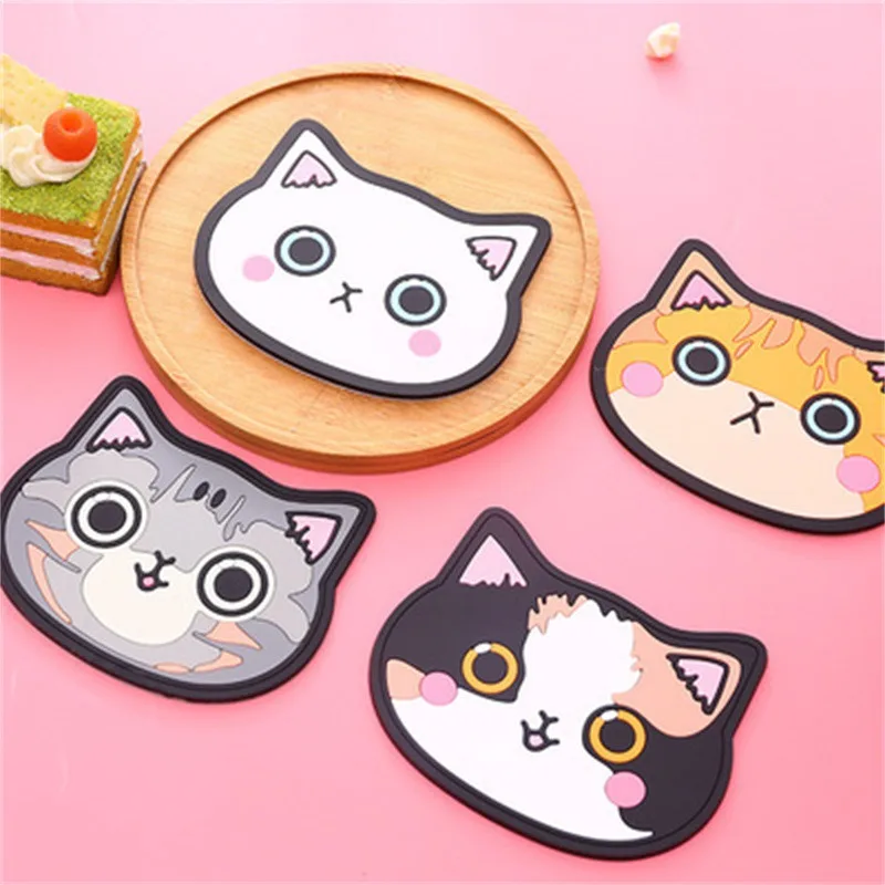 Non-slip Mat Easy Storage Safety Material Silica Gel 20g Cookware/drinkware/tableware/accessories Silicone Pad Cute Coaster