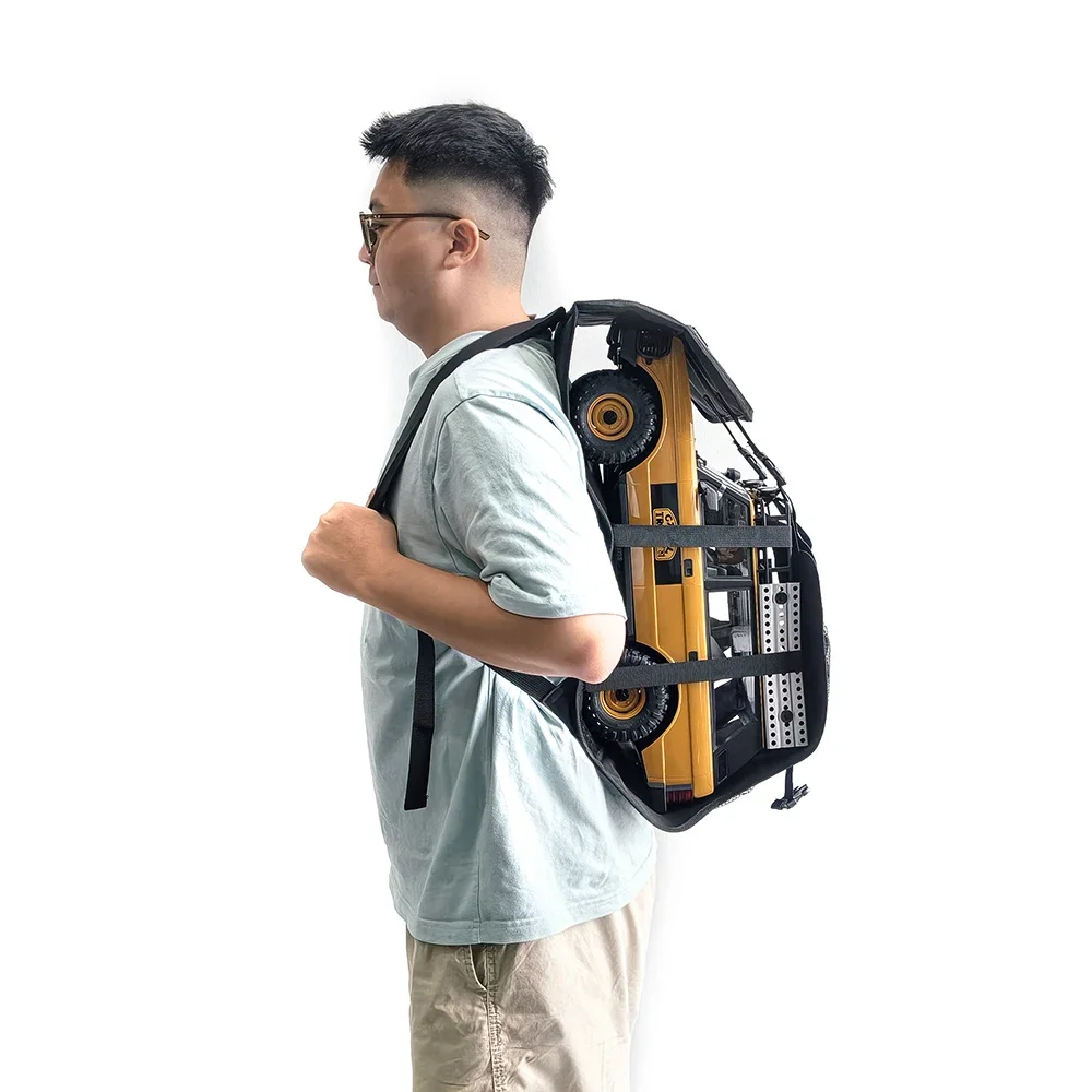 PYFORE RC-Auto-Rucksack für 1/8 & 1/10 Maßstab Rock Crawler Outdoor-Tragetasche mit Werkzeug- & Batterieaufbewahrung – Detail 28