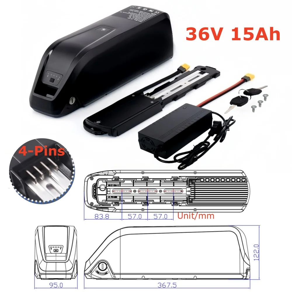 Aleaivy Hoge kwaliteit Gloednieuwe Originele 36 V 48 V 10Ah 15Ah 20Ah Hailong Batterij voor Bafang BBS02 BBS03 BBSHD Motor + BMS Lader