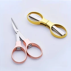 Embroidery Needlework Scissors Sewing Folding Scissors Fishing Line Scissors Sewing Tools Plastic Handle Needlework Scissors