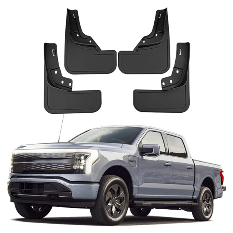 

BT-1 Set Car Mud Flaps Splash Flaps Accessories For Ford F-150 Lightning 2021+ Mudguards Fender