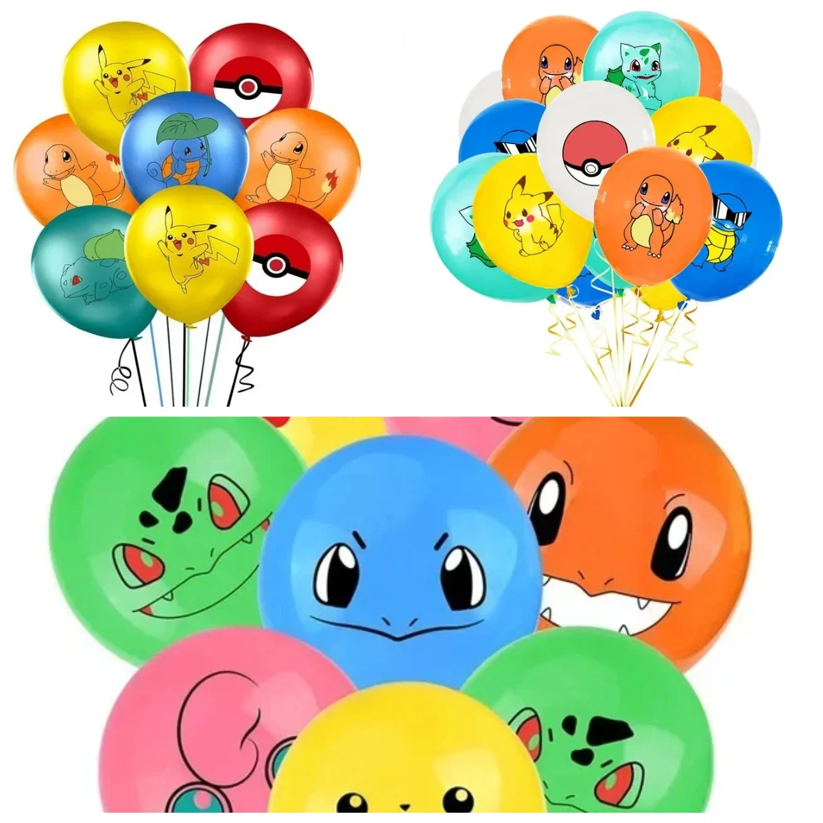 Ballons Pokemon en Latex, 10 pièces, fournitures de fête d'anniversaire, ballon Pikachu de dessin animé, réception-cadeau pour bébé, cadeaux pour enfants, décorations de fête