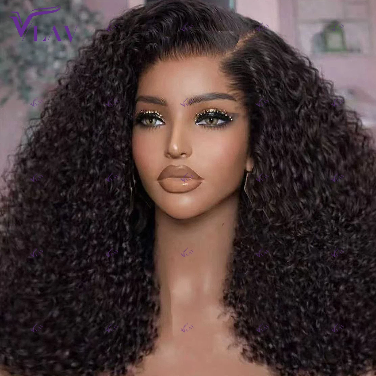 

450 Density 5x5 Lace Closure Glueless Wigs Human Hair Kinky Curly Burmese Human Hair 13x4/13x6 HD Transparent Lace Frontal Wig