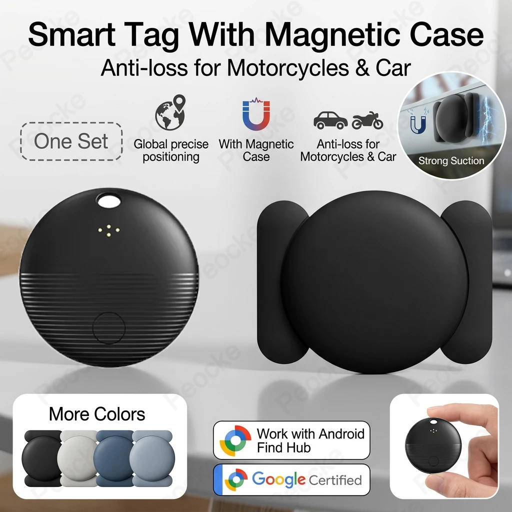 Bluetooth Tracker Tag for Android (Android ONLY), Key Finder Compatible with Google Find My, Tracking Tag Item Finders for Keys