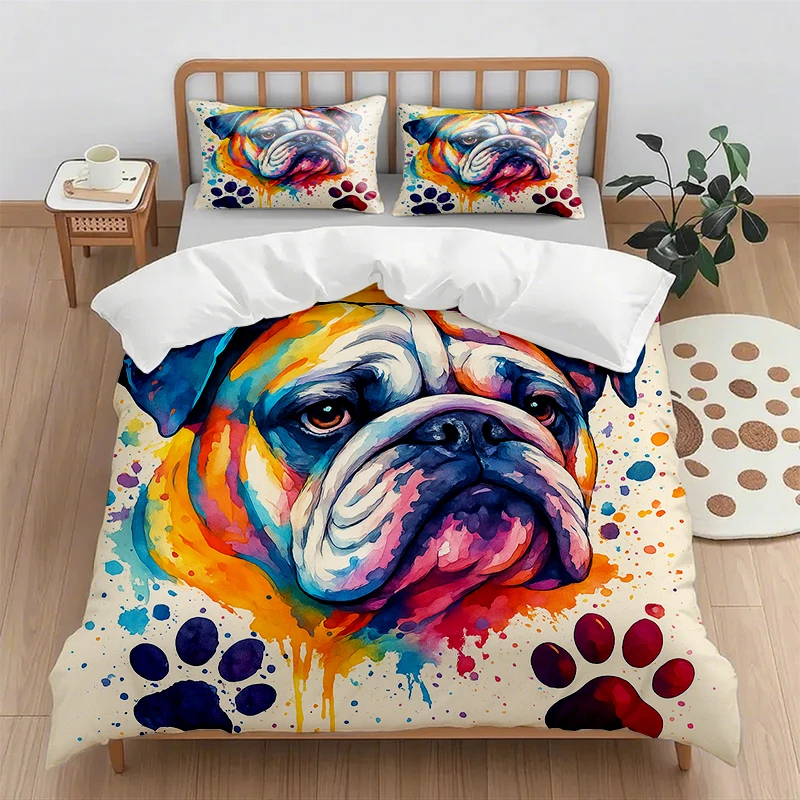 

New digital printing quilt cover set quilt cover and pillowcase no bed sheets cartoon animal print quilt cover