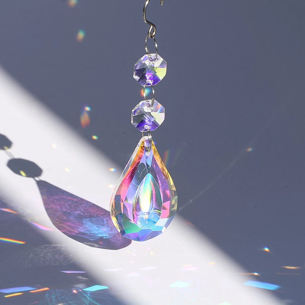 

Octagonal Bead Maple Leaf Pendant Sunshine Catcher Wedding DIY Site Decoration Outdoor Garden Decorative Jewellery Accessories