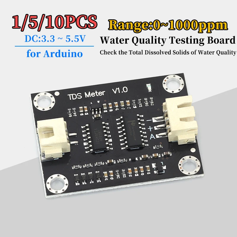 Water PPM Detection Sensor Module Analog Output Turbidity Meter Development Board for Arduino 1/5/10Pcs