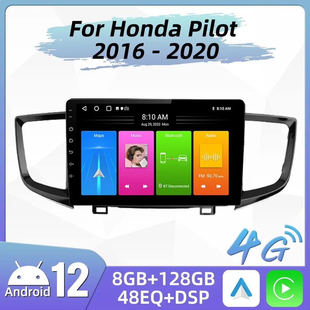 

Car Radio for Honda Pilot 2016 - 2020 2 Din Android Stereo Multimedia Player GPS Navigation Carplay Autoradio Touch Head Unit 4G