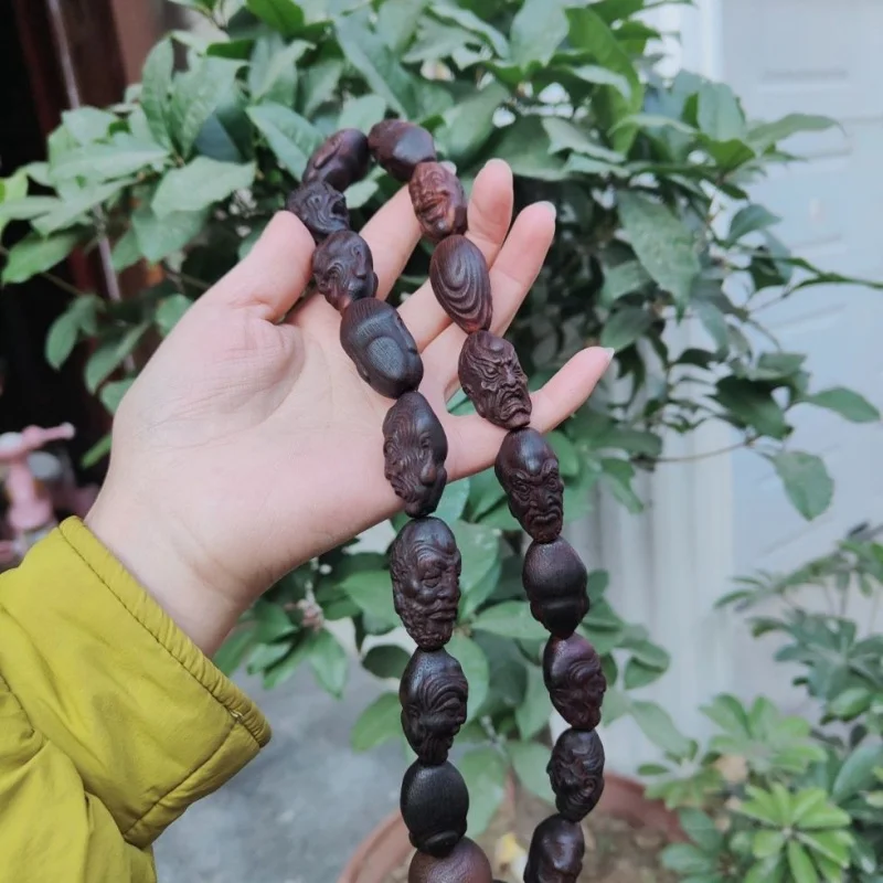 

Old Ox Handheld Ox Ox Horn Eighteen Arhats Buddha Beads Bracelet Cultural Plaything