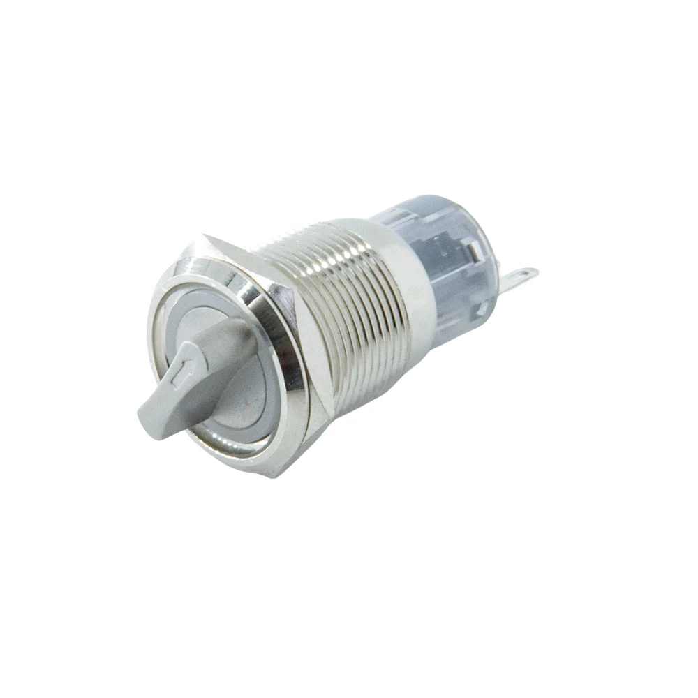 16mm 19mm 22mm Metal Knob button Switch on off power LED light Waterproof Flat circular button 3v 6v 12v 24v 110v 220v ip65