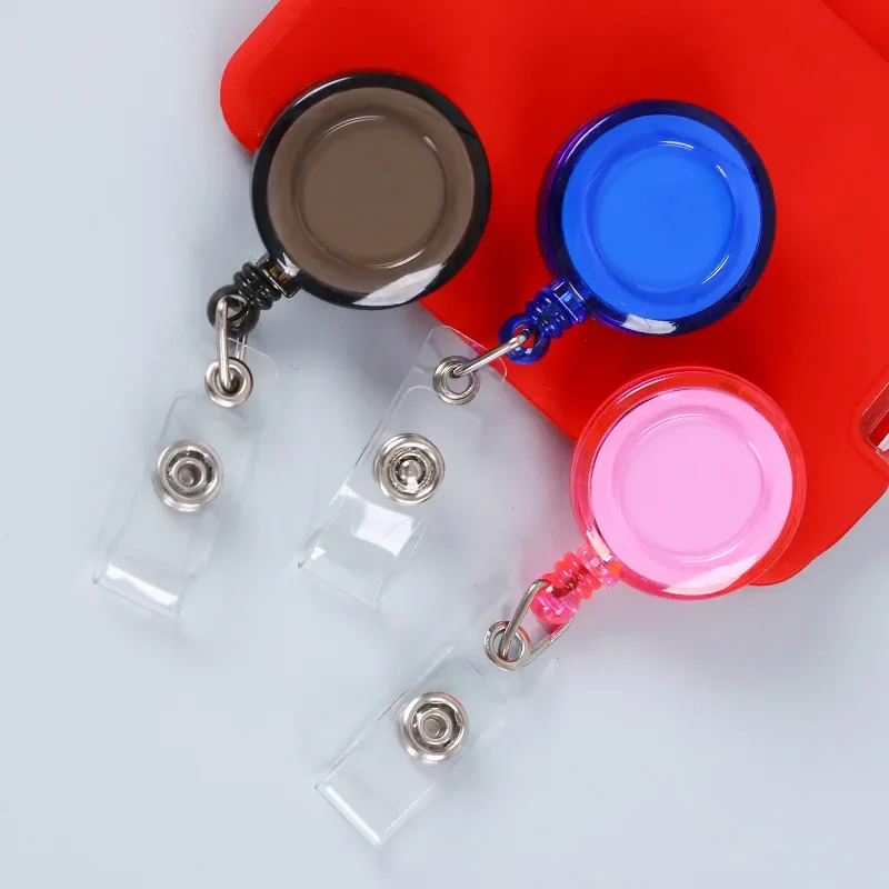 5 unidades de insignia retráctil de Color, cordón de identificación, etiqueta de nombre, tarjetero, carretes, llavero, Clips de cadena antipérdida, suministros escolares y de oficina