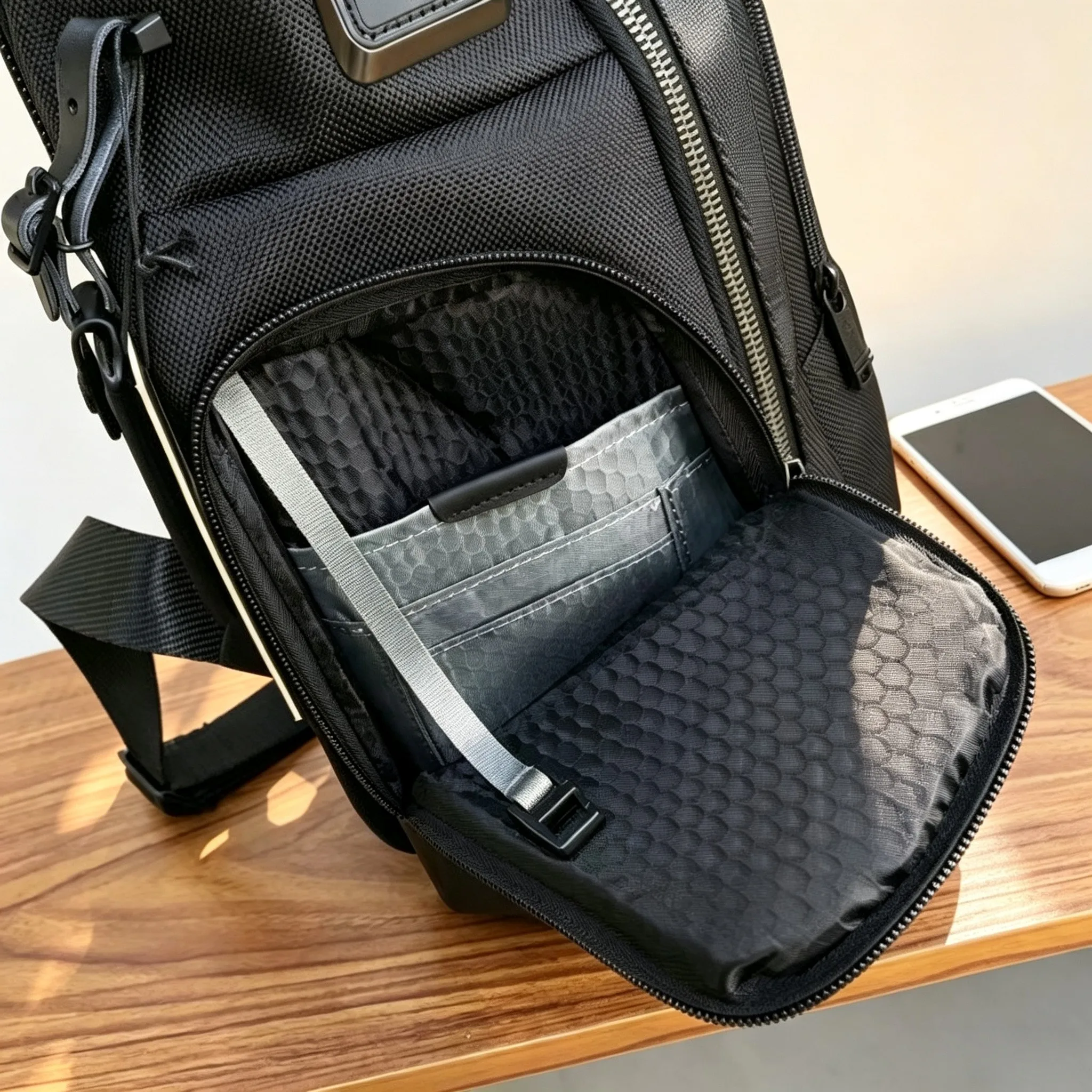 Men Ballistic Nylon Sling Chest Bag, Minimalist Fashion Crossbody Shoulder Bag for Outdoor Business Travel Daily Commute view 5