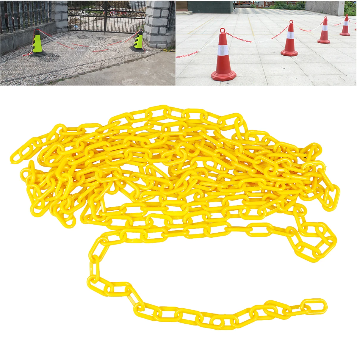 Protection Safety Chain Trailer Chains Yellow Belt Strap Accessories Site Barrier