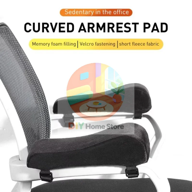 1/2 Pcs Ergonomic Universal Chair Armrests Soft Comfort Replacement Pads for Office Home Desk Gaming Chair
