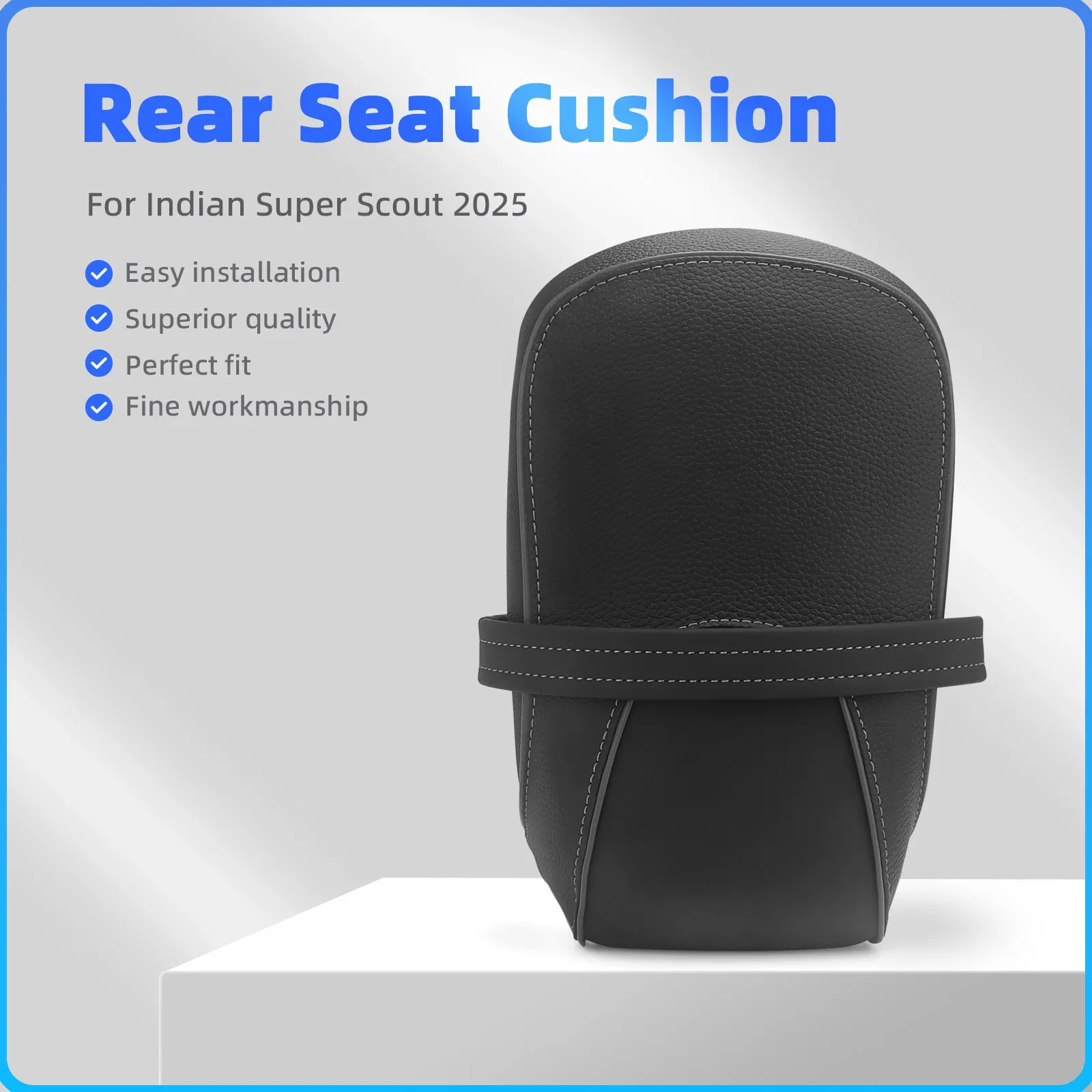 Almofada para assento traseiro de Indian Explorer 2025, assento impermeável para motocicleta, espuma viscoelástica, conforto para