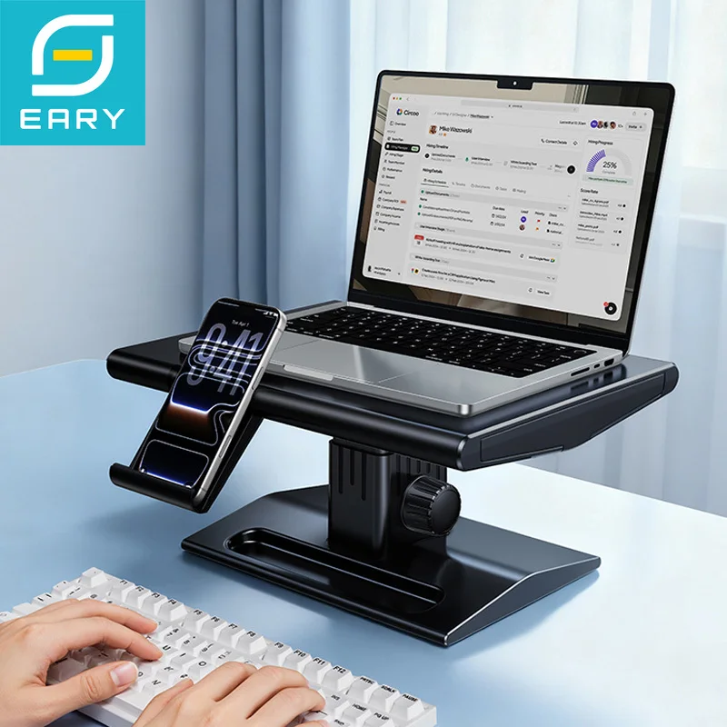 

Eary Laptop Stand for Desktop With Storage Drawer Phone Holder Height Adjustable Ergonomic Computer Monitor Riser for Office PC