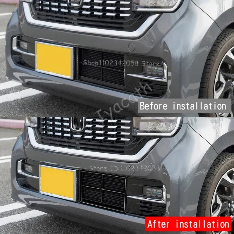 For Honda N-WGN CUSTOM 2019-2025 Car Front Center Grille Screening Mesh Insert Net Radiator Anti Pest Debris Protective Cover