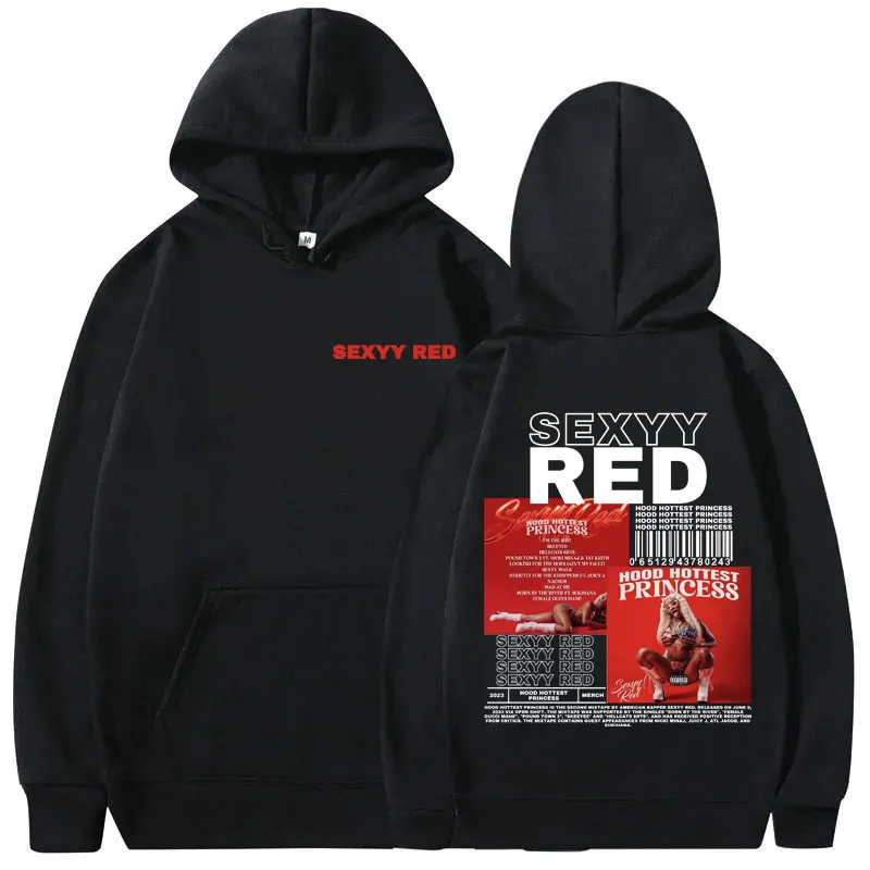 

Rapper Sexyy Red Hood Hottest Princess Album Graphic Hoodie Men Women Hip Hop Vintage Hoodies Male Fashion Streetwear Pullover