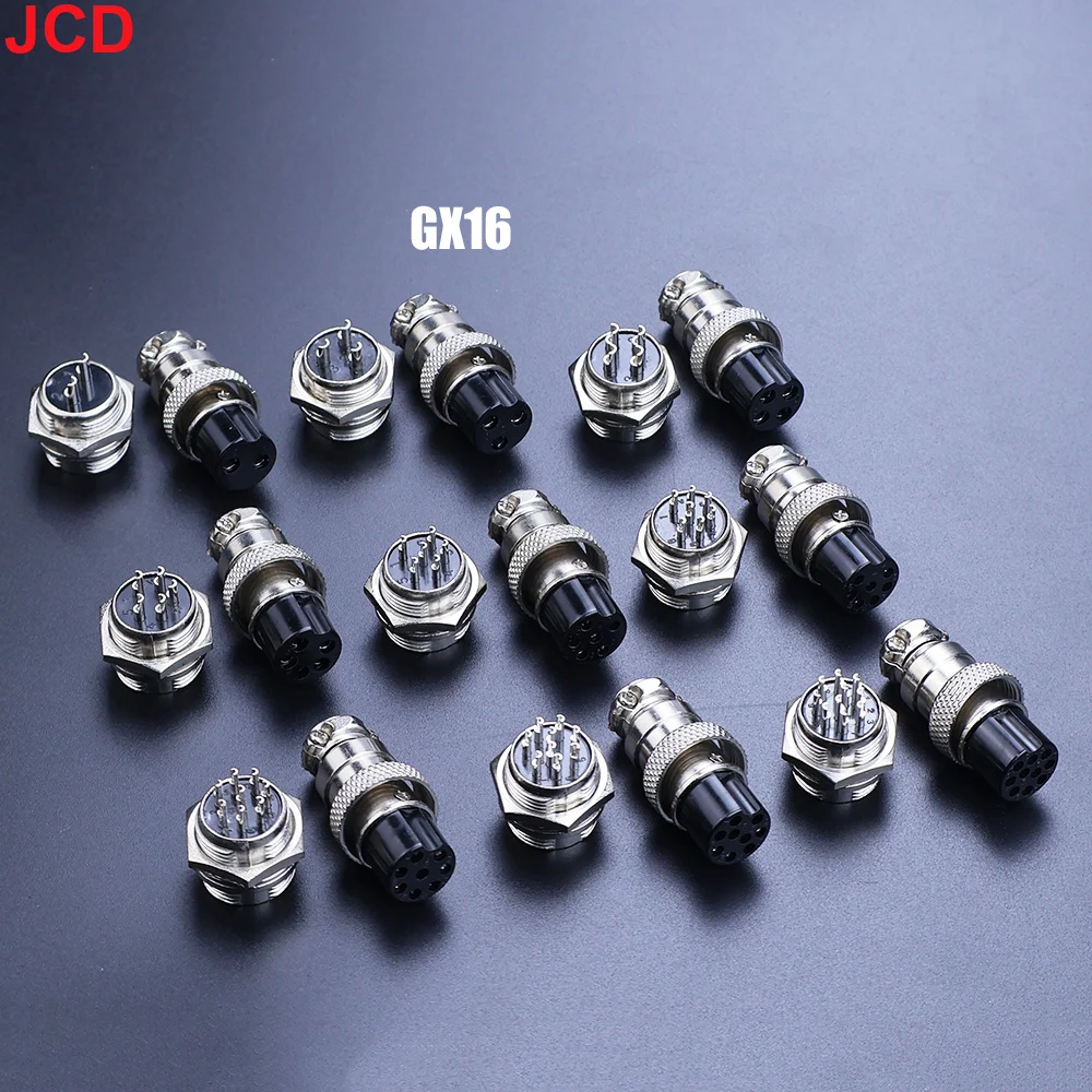 JCD 1Set GX12 GX16 GX20 2 3 4 5 6 7 8 9 10 12Pin Docking Aviation Plug Socket Waterproof Circular Connector