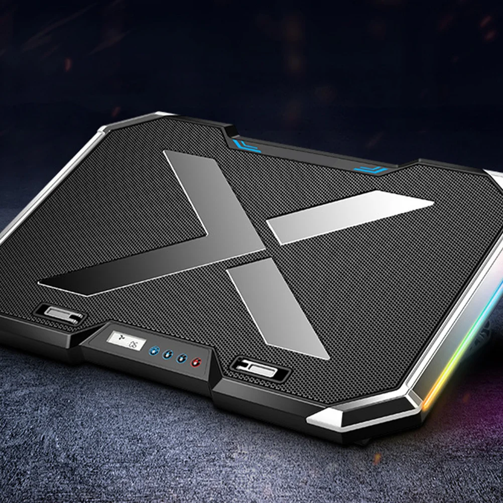 

Rgb LED Laptop Cooler Cooling Pad Large Fan Adjustable 7-Angle Laptop Ventilated Support Inch Gaming Cooling Stand
