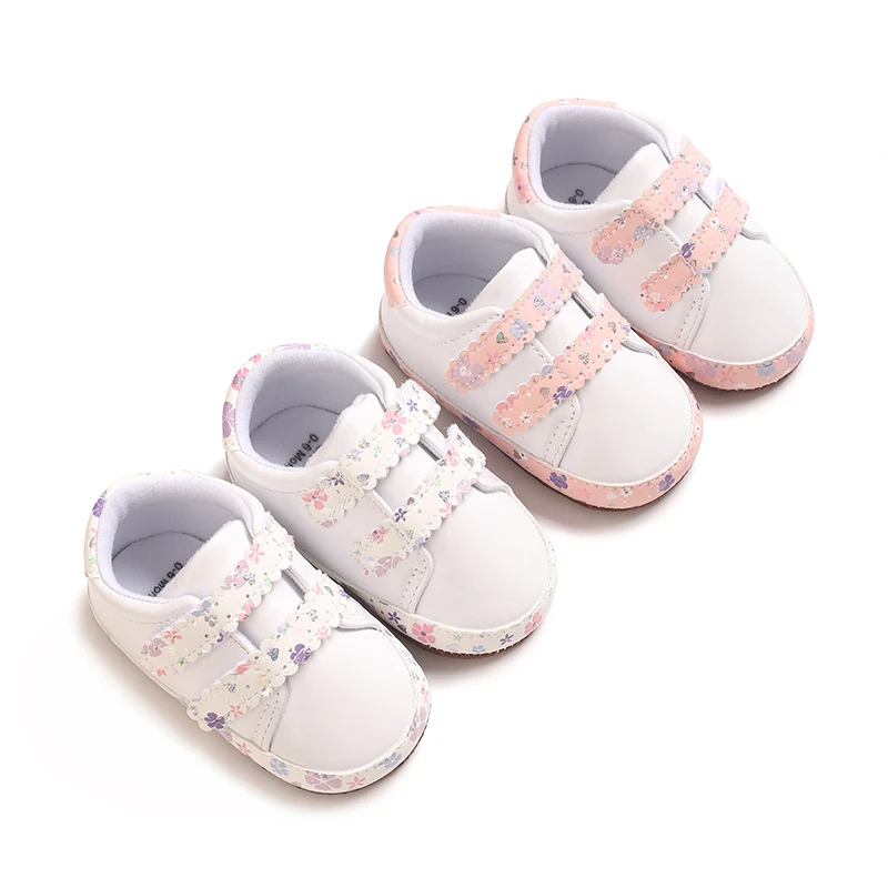 VALEN SINA Frühlingsschuhe für Babys, Neugeborene, Mädchen, Freizeit-, Tauf- und rutschfeste Laufschuhe, weiße Sneaker mit weicher Sohle – Detail 3