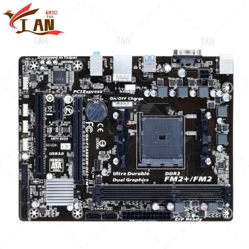 

Used For GIGABYTE GA-F2A88XM-DS2-TM Motherboard 64GB Socket FM2/FM2+ DDR3 Micro ATX Mainboard 100% Tested Fast Ship TT