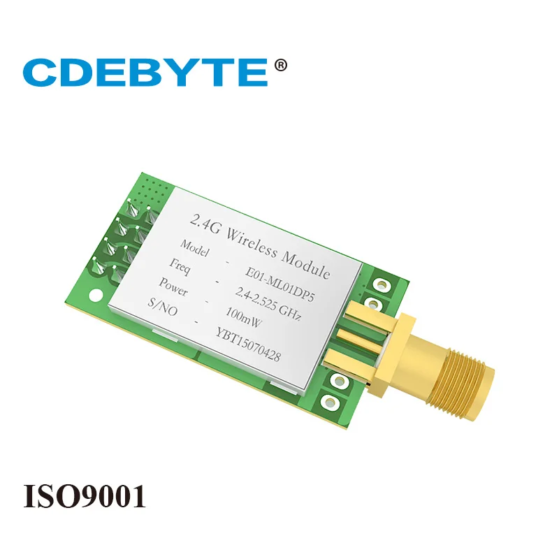 

10pc/lot nRF24L01P 2.4GHz Wireless Transceiver Module CDEBYTE E01-ML01DP5 IoT nRF24L01+ Transmitter and Receiver 20dBm SPI UAV