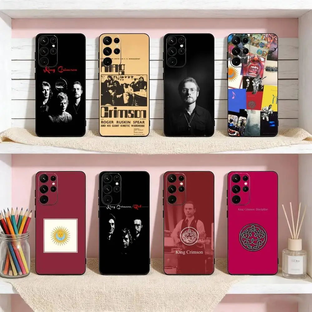 

Band K-King Crimson Phone Case For Samsung S25,S24,S21,S22,S23,S30,Ultra,S20,Plus,Fe,Lite Black Shell
