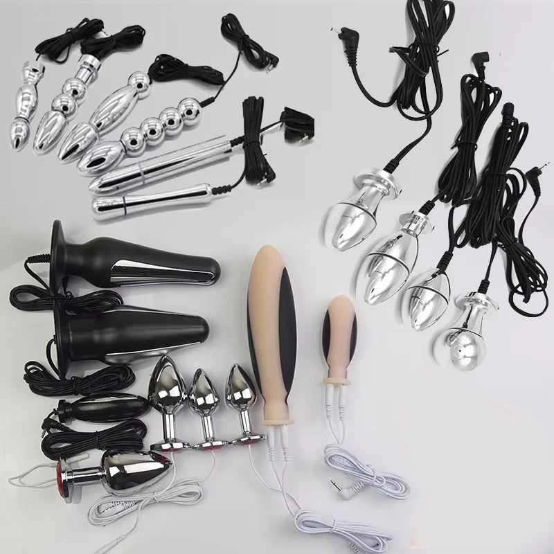 Elektrostimulation Butt Plug Dildo Vibrator, Elektroschock Vagina Anal Dilatator Prostata Massage, BDSM Sexspielzeug für Paare