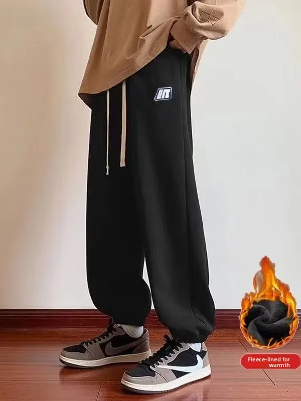 

plus Size Spring ey Sweatpants Teenage Boys Trousers 2026 New Faion Men's Cuffed Long Pants Straight Leg Casual Pants