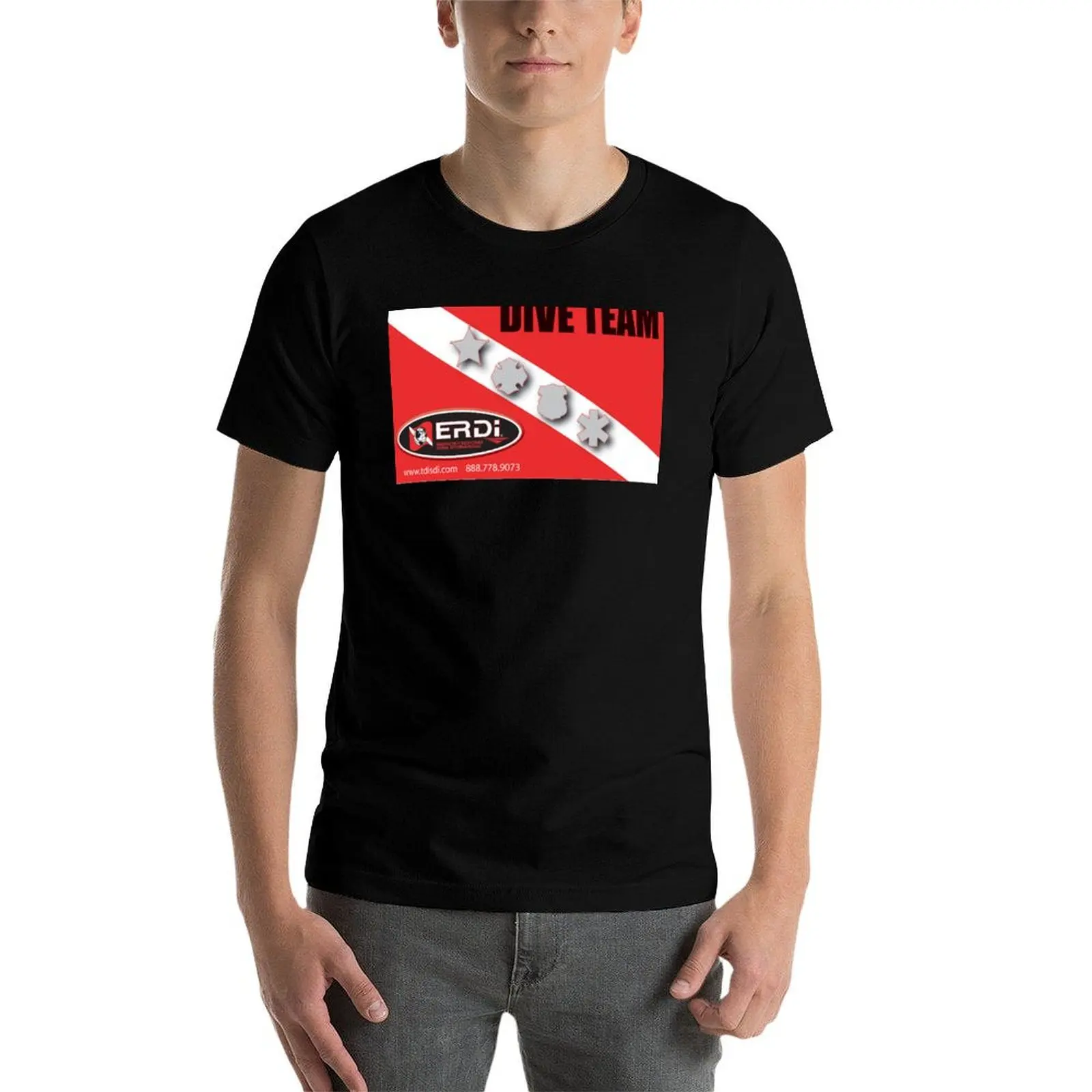 

Emergency Response Diving International (ERDI) - Dive Team with Shields T-Shirt funny t shirts man T-Shirt