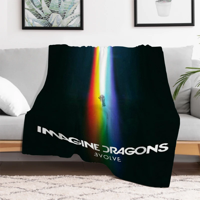 Imagine Dragons Rock Band Blanket Fluffy Soft Blankets & Throws Warm Winter Throw Sofa Furry Bed Double Decorative Anime Custom