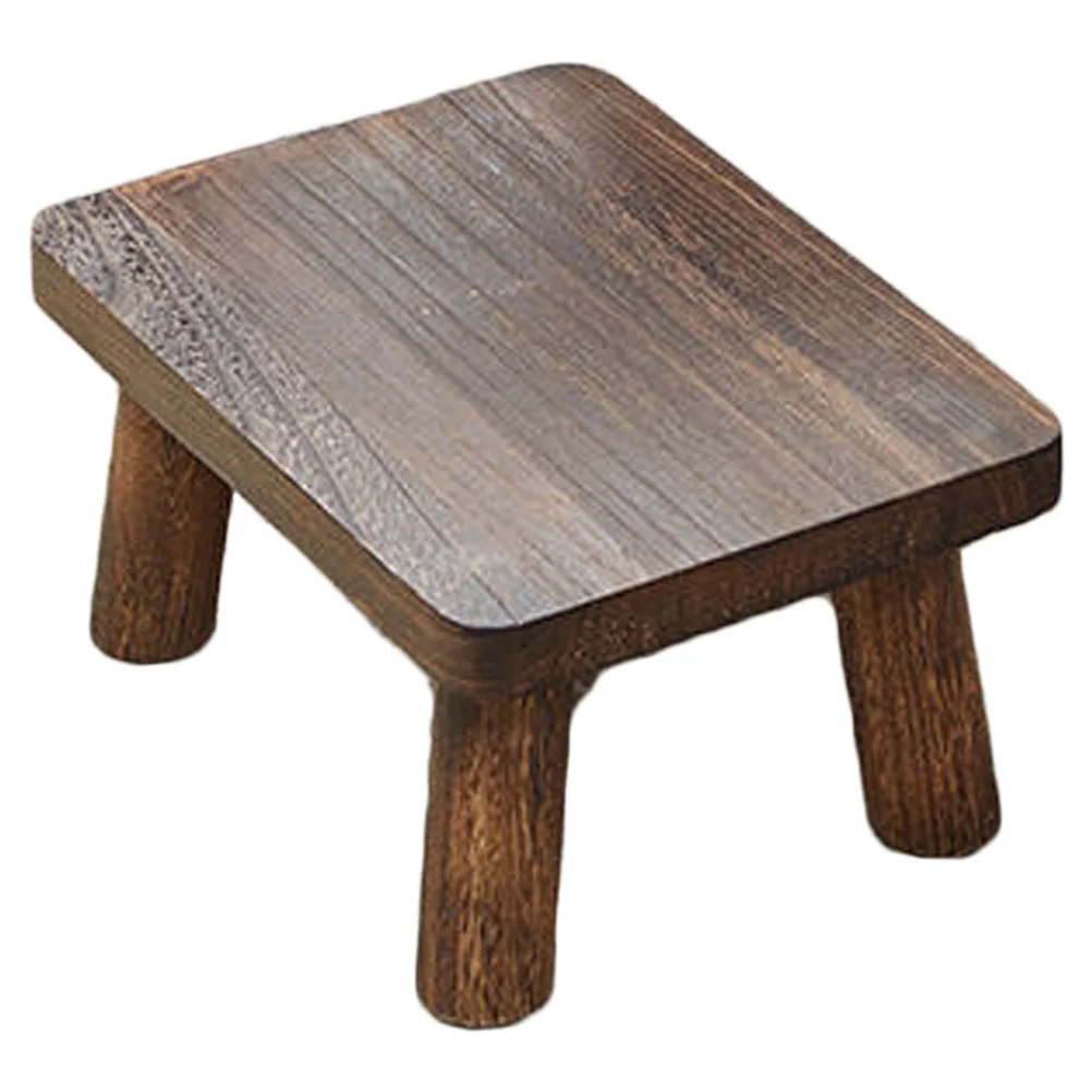 Mini taburete cuadrado de madera para niños, dormitorio, baño, cocina, taburetes para niños, taburete de pie, taburete de madera para niños
