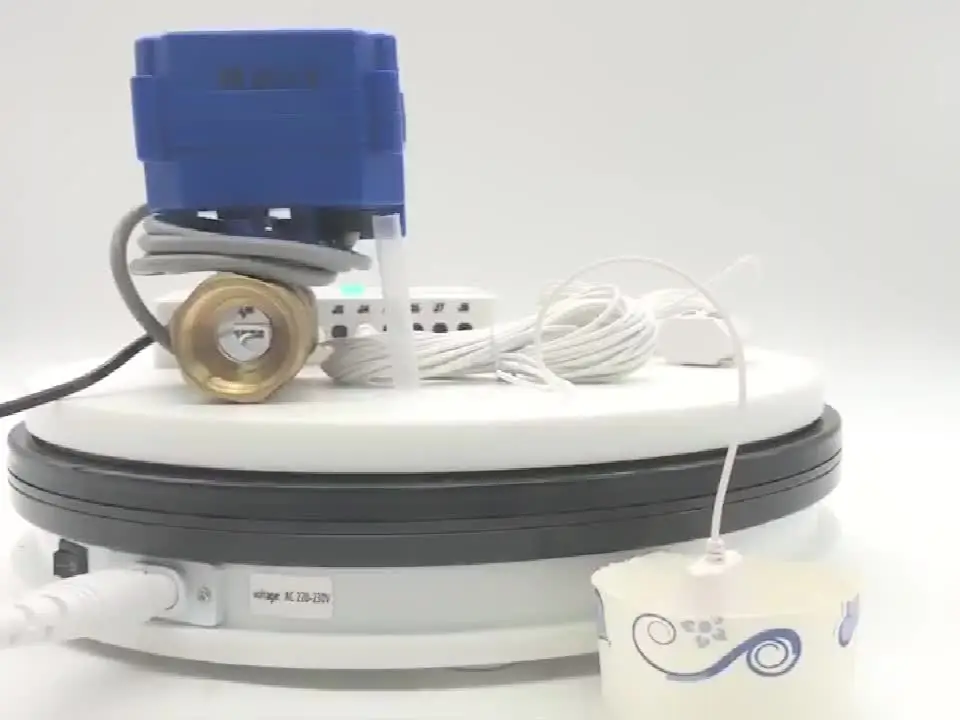Detalle 1 de Electroválvula Electric Ball Valve with Water Leakage Detection Sensor Overflow Security Water Lakage Automatic Alarm Shut-off Motorized Valves Agua y vapor