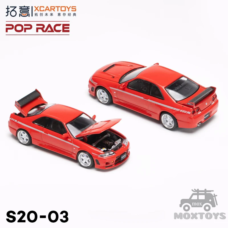 XCarToys x Pop Race 1:64 Nismo 400R-Super Clear Redll Diecast Model Car