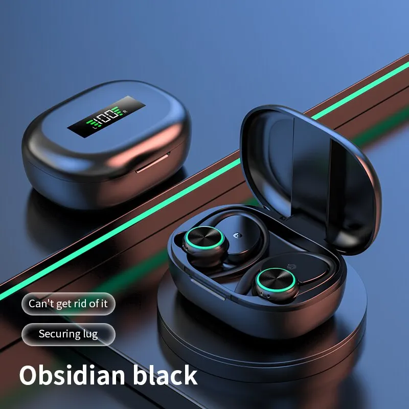 

Wireless Bluetooth Earphone Ear Loop Noise Reduction Sports Running Music Listening Earphone Led Battery Display