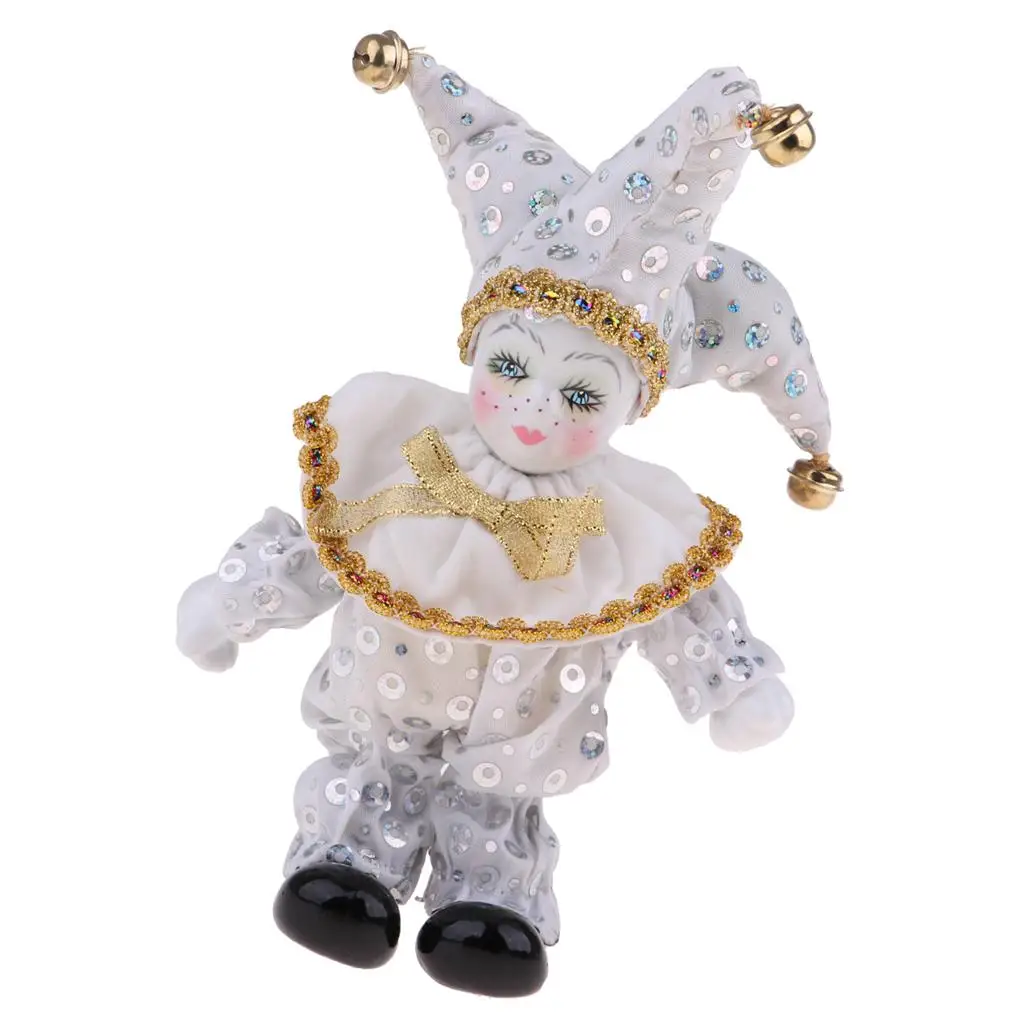 Schattige Victoriaanse porseleinen poppen Baby Angel Model Triangel Doll Harlekijnpop Speelgoed Verjaardag Festival Geschenken Ambachten Wit