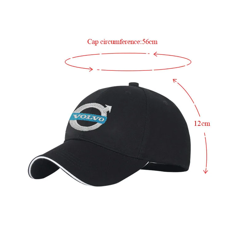 Adjustable Car Baseball Cap Peaked Cap Unisex Summer Shade Hat For Volvo S60 S70 S80 S90 V40 V50 V60 V70 V90 XC30 XC40 XC60 XC70