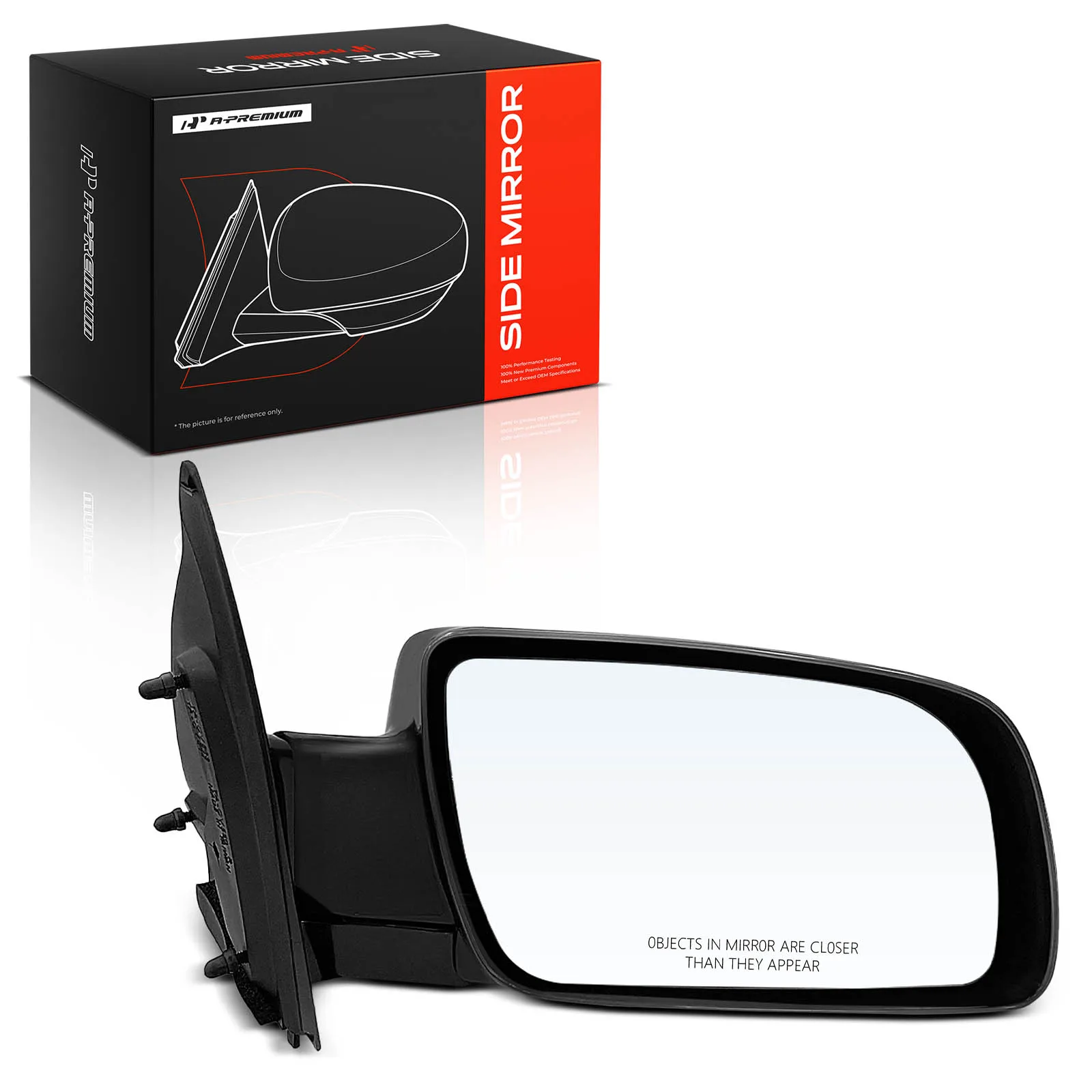 A-Premium Passenger Side Manual Door Mirror for GMC Safari 1988-2005 Pontiac Safari 1988-1989 Chevrolet Astro 1988-2005