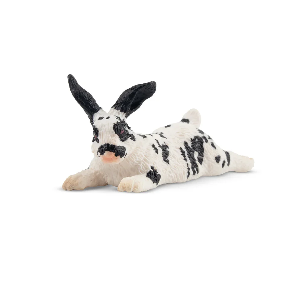 Toymany simulação inglês ponto coelho vida selvagem modelo animal brinquedo mini figuras bonecas estatuetas de ação brinquedos crianças presente