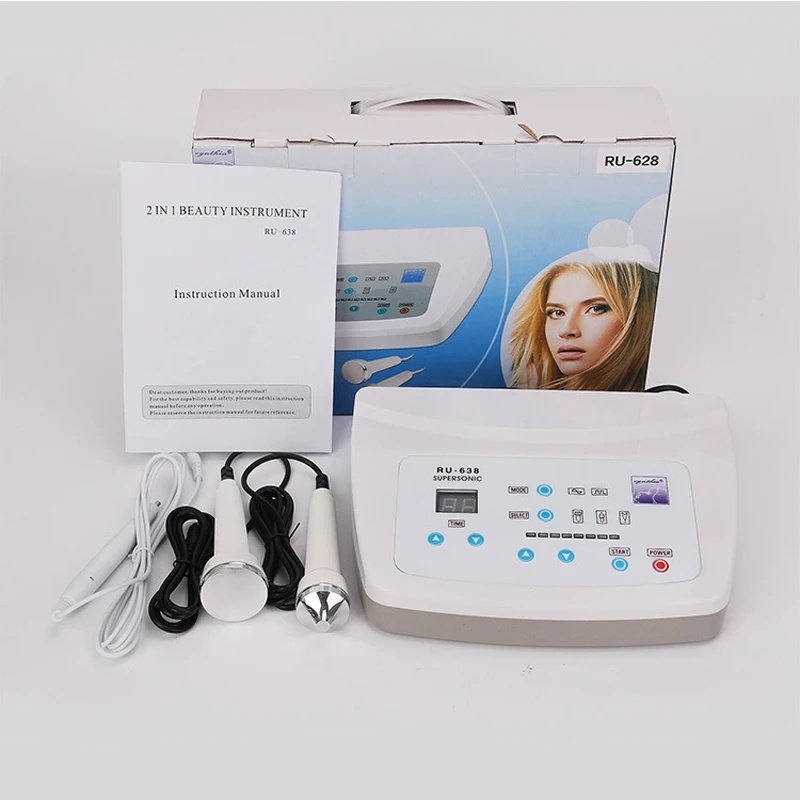 

3 in 1 Ultrasonic Facial Massager Anti Aging Face Skin Lift Plasma Freckle Spot Tattoo Removal 1Mhz Ultrasound Spa Beauty Device