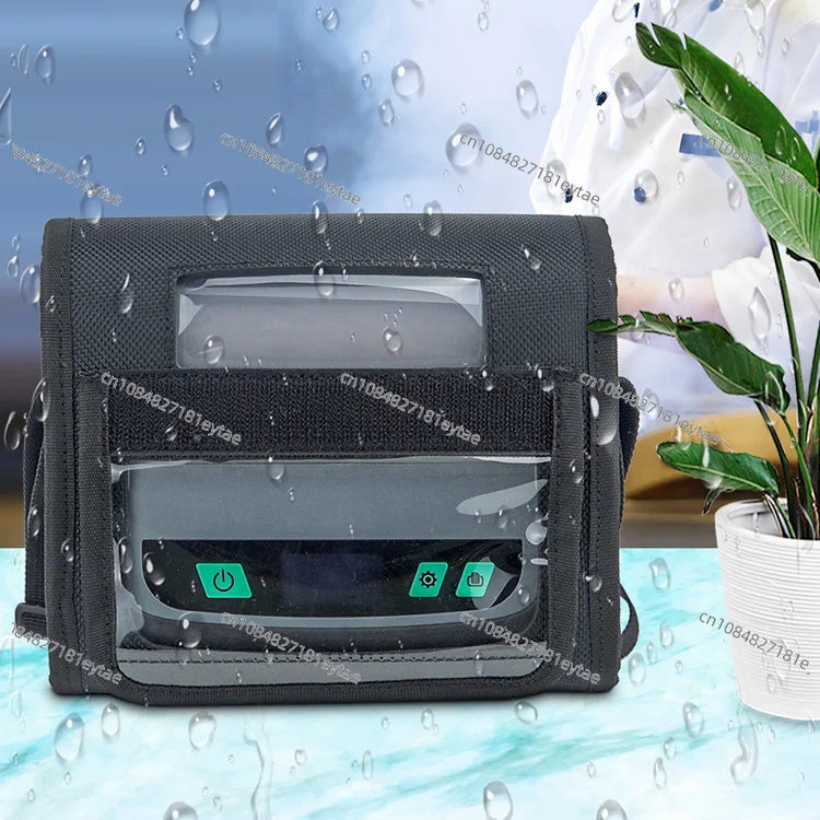 4 Inch Portable Thermal Label Printer, 110mm Wireless No-Ink Barcode & Ticket Printer with NFC