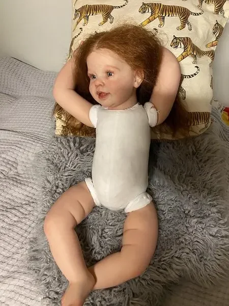 St.Store maßgeschneidertes 28-Zoll-Reborn-Baby Katie Marie mit handgewurzeltem Haar, DIY-Teil, Weihnachtsgeschenk