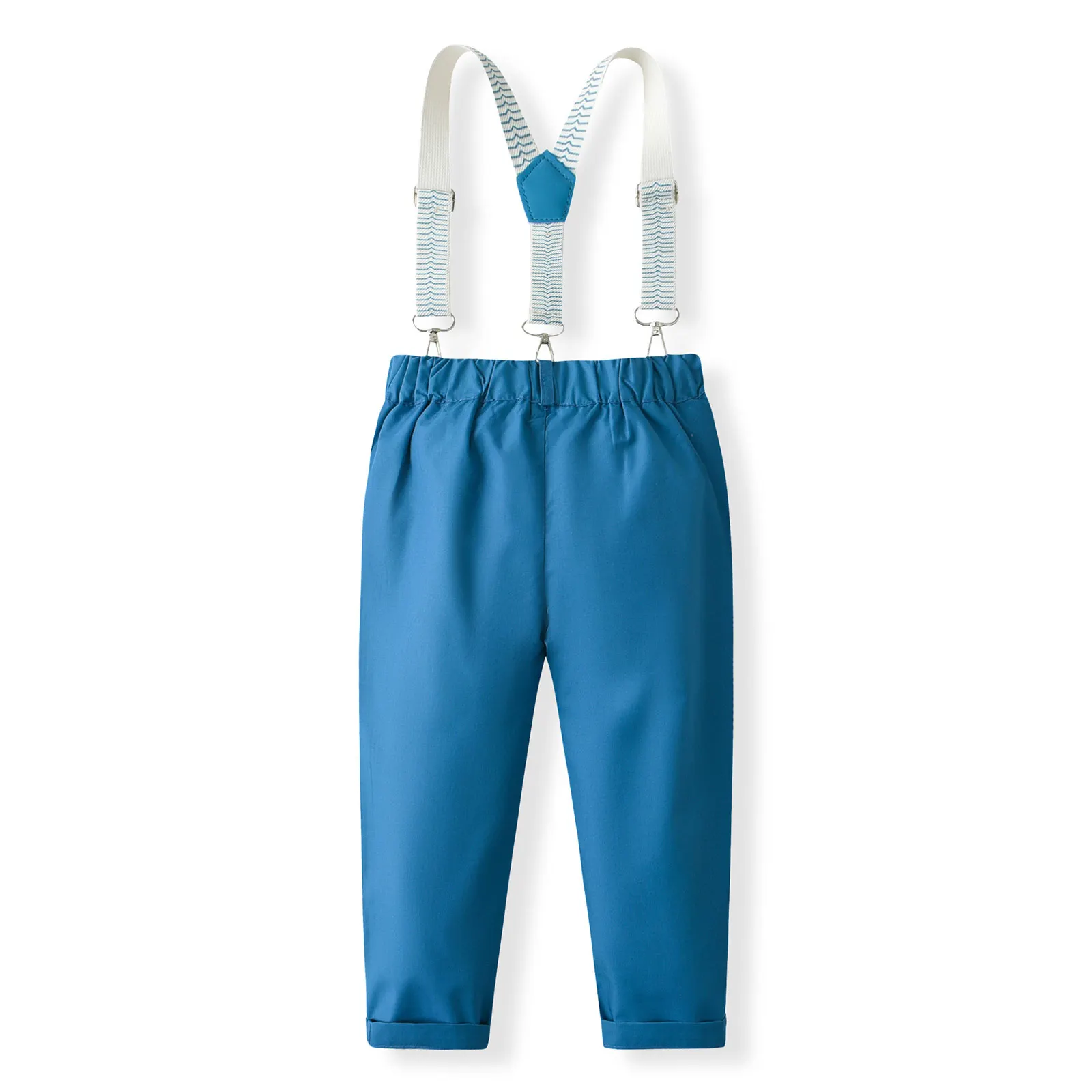 Bambini ragazzi gentiluomo vestito manica lunga camicia a righe papillon bretelle pantalone set di vestiti per la festa di compleanno uniformi scolastiche